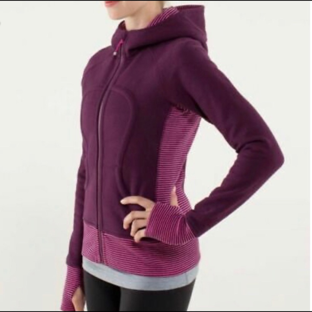 REDUCED Lululemon scuba hoodie purple/hot pink
